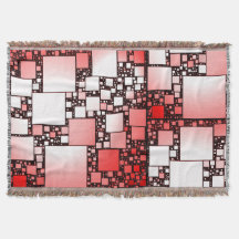 Röd och vit ruta som dansar Throw Blanket