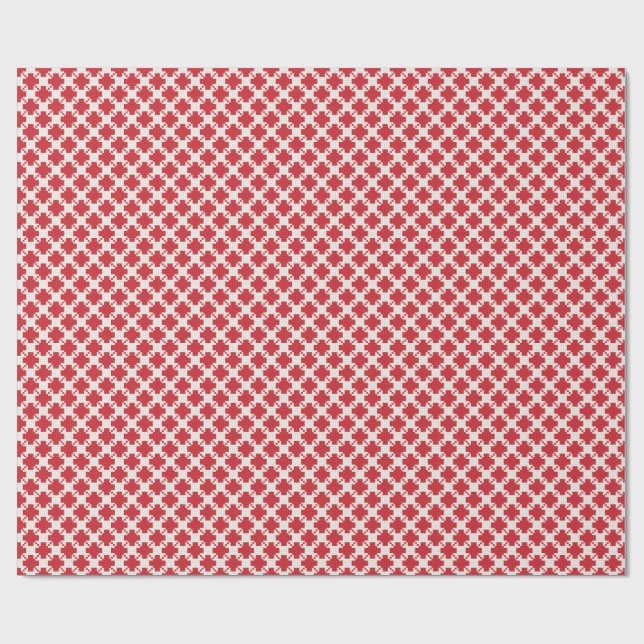 Röd och vit Shemagh Keffiyeh Eid presentförpacknin Presentpapper (Platt)