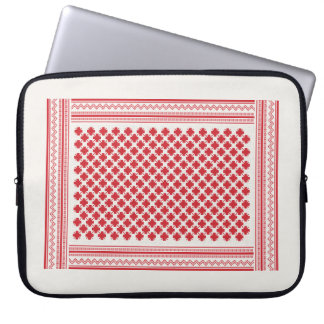 Röd och vit Shemagh Keffiyeh-mönster Laptop Fodral