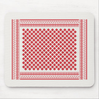 Röd och vit Shemagh Keffiyeh-mönster Musmatta