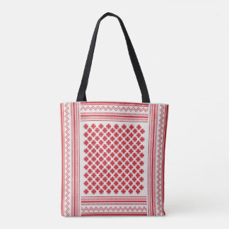 Röd och vit Shemagh Keffiyeh-mönster Tygkasse