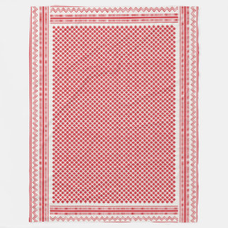 Röd och vit Shemagh Keffiyeh, saudisk fleece