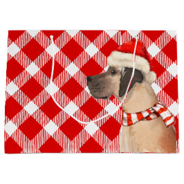 Röd och vit skal med Great dane Hund jul
