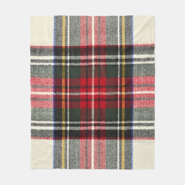 Röd och vit skotsk tartan plaid. fleecefilt (Framsidan)