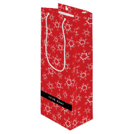 Röd och vit Snöflingor, ditt namn, anpassa