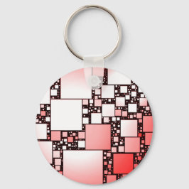 Röd och vit Square Dancing Nyckelring
