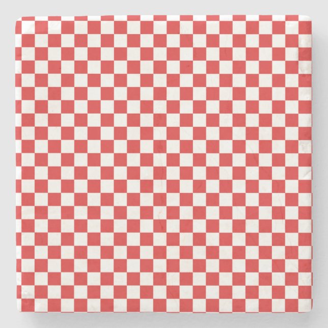 Röd och vit stenunderlägg (Framsidan)