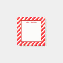 Röd och vit strimlad Anpassningsbar Kvadratisk pos