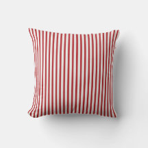 Röd och vit stripe Pillow
