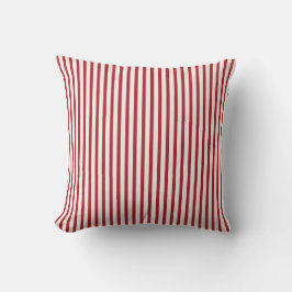 Röd och vit stripe Pillow Kudde