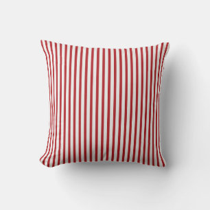 Röd och vit stripe Pillow Kudde