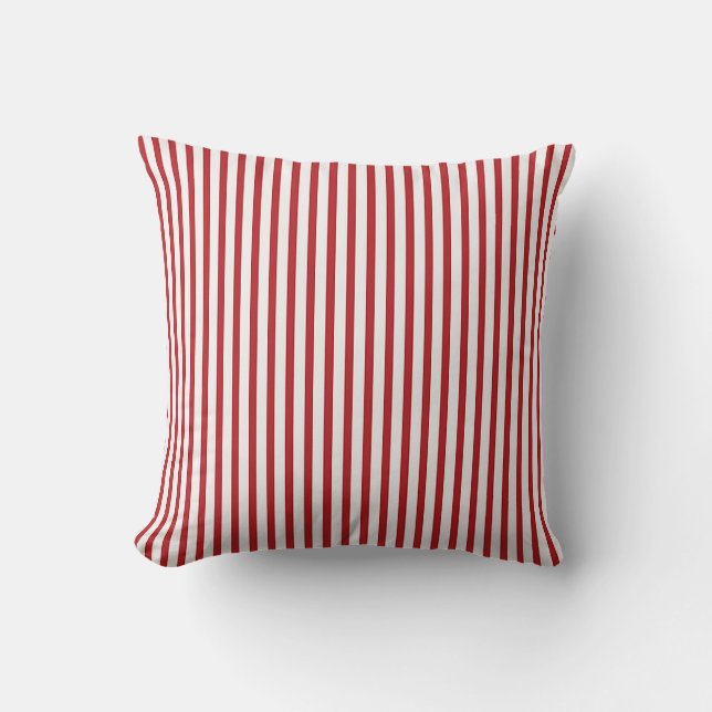Röd och vit stripe Pillow Kudde (Framsida)