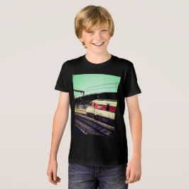 Röd och vit tåg t shirt