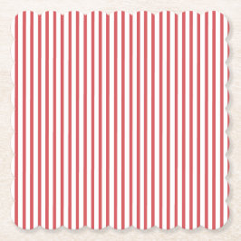 Röd och vit tunn rand underlägg papper