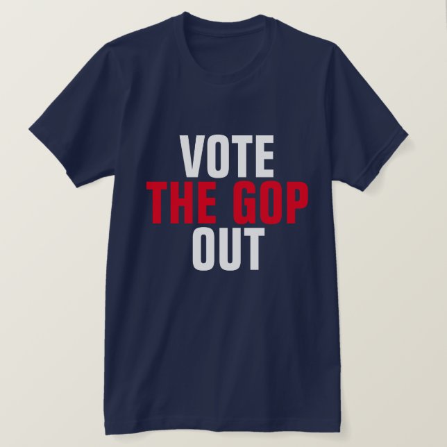 Röd och vit ut GOP T Shirt (Design framsida)
