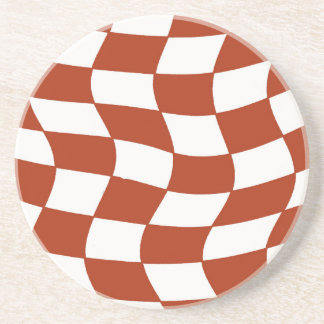 Röd och vit Vågigt kontrollpanel Underlägg