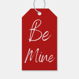 Röd och vit var min Valentine Presentetikett