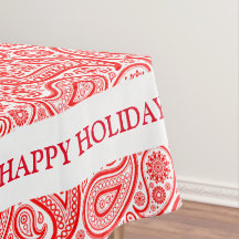 Röd och vit vintage paisley mönster