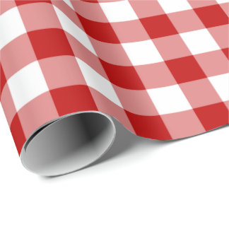 Röd och vitGingham som slår in papper Presentpapper