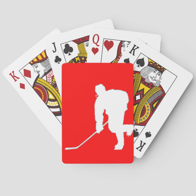 RÖD OCH VITHOCKEYSPELARE 3 CASINOKORT (Baksidan)