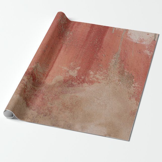 RÖD OCH VITKONCRET WALL PRESENTPAPPER (Utrullad)