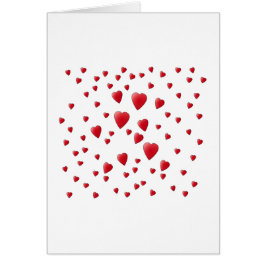 Röd och vitmönster av kärlekHearts. OBS Kort