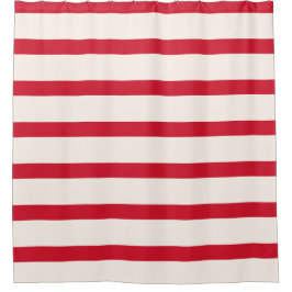 Röd- och vitstrimmig skjortgardinsedel