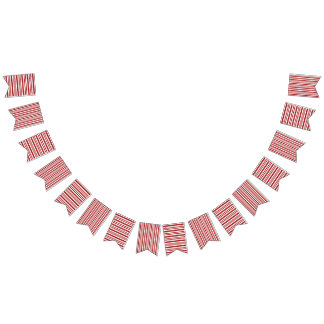 Röd- och vitstripe-buntning vimplar