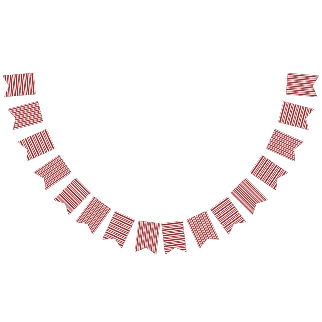 Röd- och vitstripe-buntning vimplar (Alla)