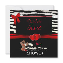 Röd och Zebra ränder för en babyskor