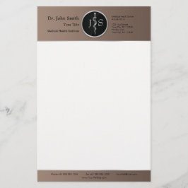 Rod of Asclepius Medical Classy Noble Silver Brevpapper