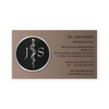 Rod of Asclepius Medical Classy Noble Silver