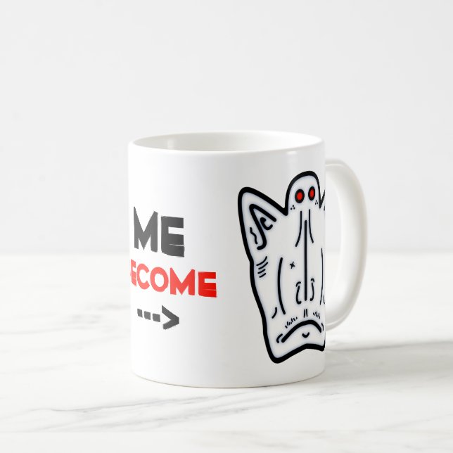 Röd öga, öron vampyrliknande varelse kaffemugg (Framsida höger)