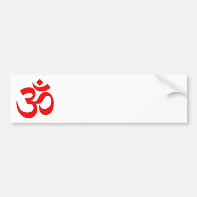 Röd Om-symbol Bildekal (Framsidan)