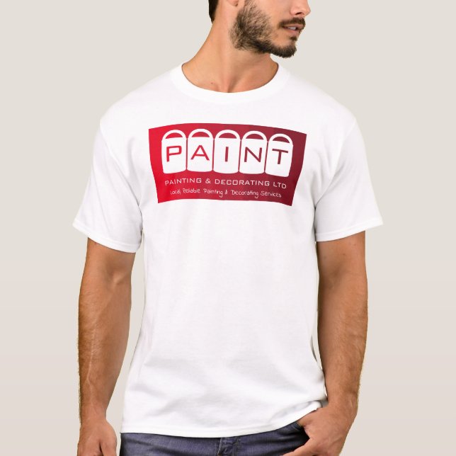 Röd Ombre, Målarburkar, Målare & Dekoratör T Shirt (Framsida)
