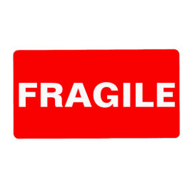 Röd Ömtålig Fraktetikett Fraktsedel
