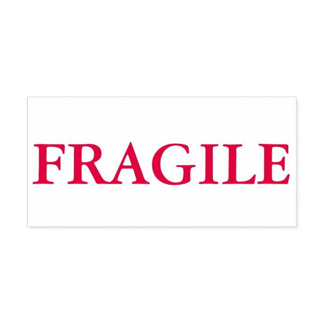 Röd Ömtålig Självfärgande Stämpel (Design)