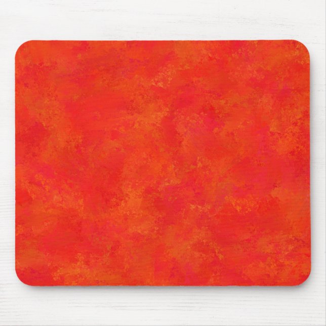 Röd Orange Abstrakt Mönster Musmatta (Framsidan)