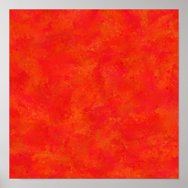 Röd Orange Abstrakt Mönster Poster (Framsidan)
