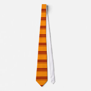 Röd, Orange, Brun Retro Art Streck Mönster 2 Slips