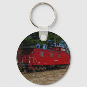 Röd & orange Caboose Keychain Nyckelring
