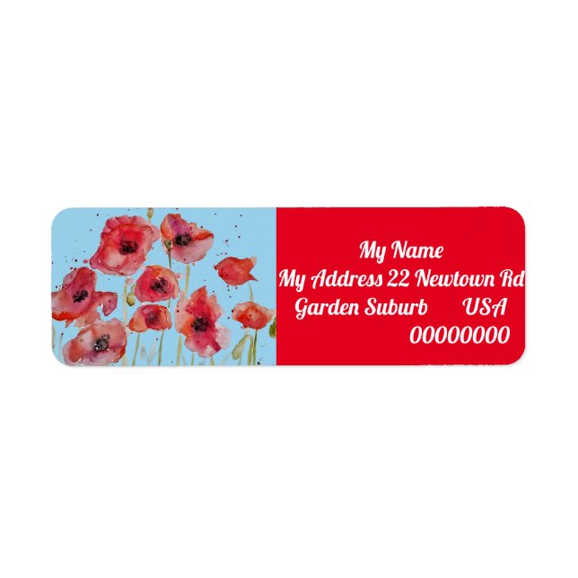 Röd Orange-diskettenhet-Returetiketter Returadress Etikett (Framsidan)