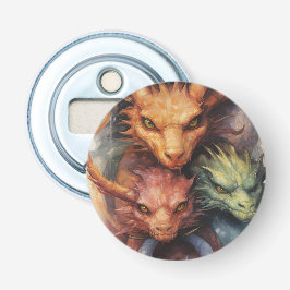 Röd orange Grönt Dragons Flasköppnare