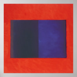 röd orange i blått poster