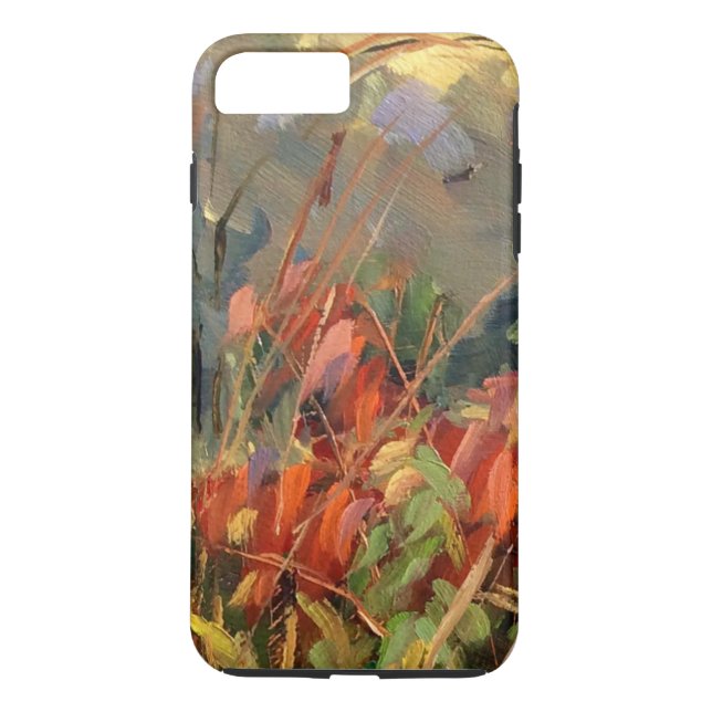 Röd Orange Naturkonst Case-Mate iPhone Skal (Baksida)