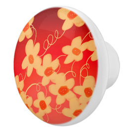 Röd Orange och Cream-skåp Dra Knopp