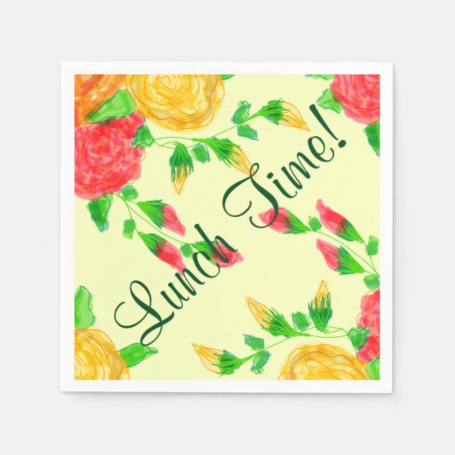 Röd Orange och Gult Pappersservett (Framsidan)