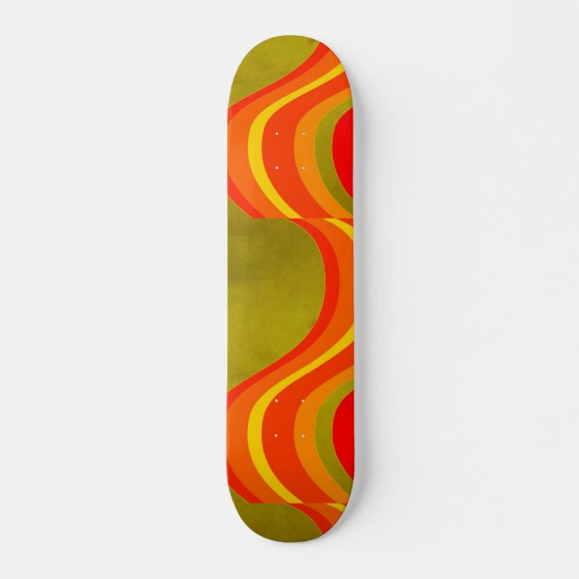 Röd Orange och Gult Skateboard Bräda 21,5 Cm (Framsida)