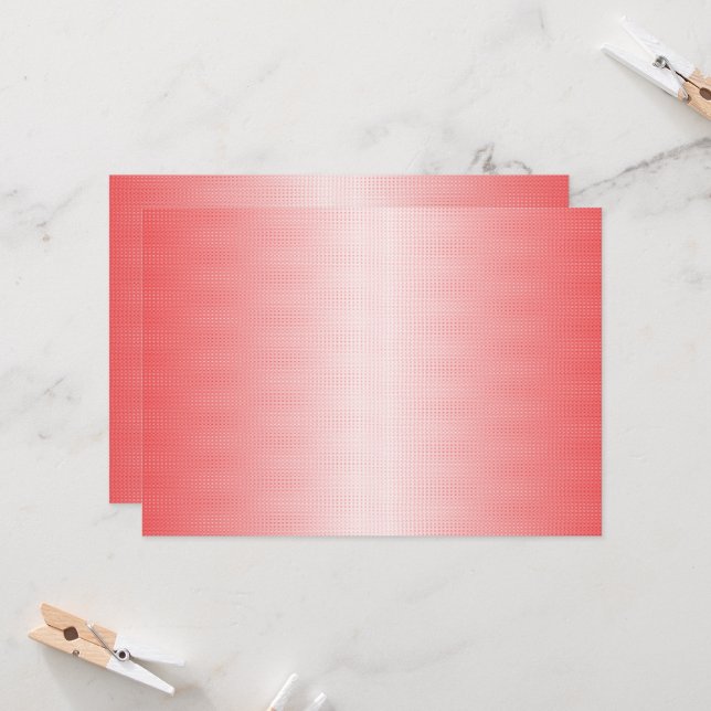 Röd, orange och rosa penseldrag blandas ihop inbjudningar (Fram/Back In Situ)