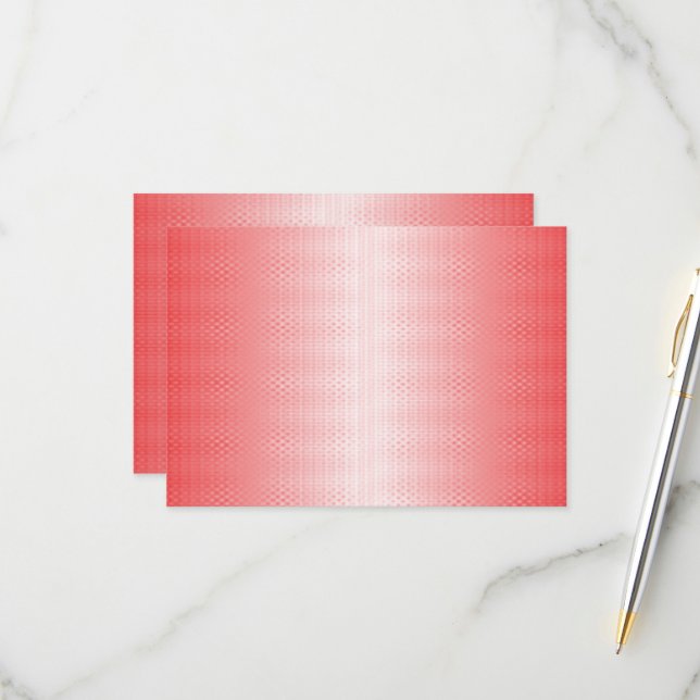 Röd, orange och rosa penseldrag blandas ihop OSA kort (Fram/Back In Situ)